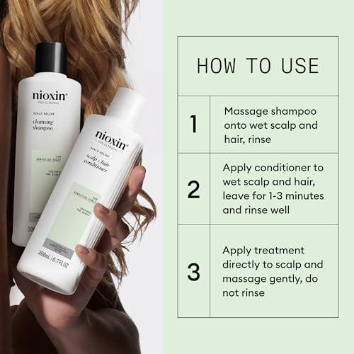 Nioxin Scalp Relief System Kit | Für empfindliche, juckende Kopfhaut | Mit Aloe Vera und Vitamin E | Probiergröße