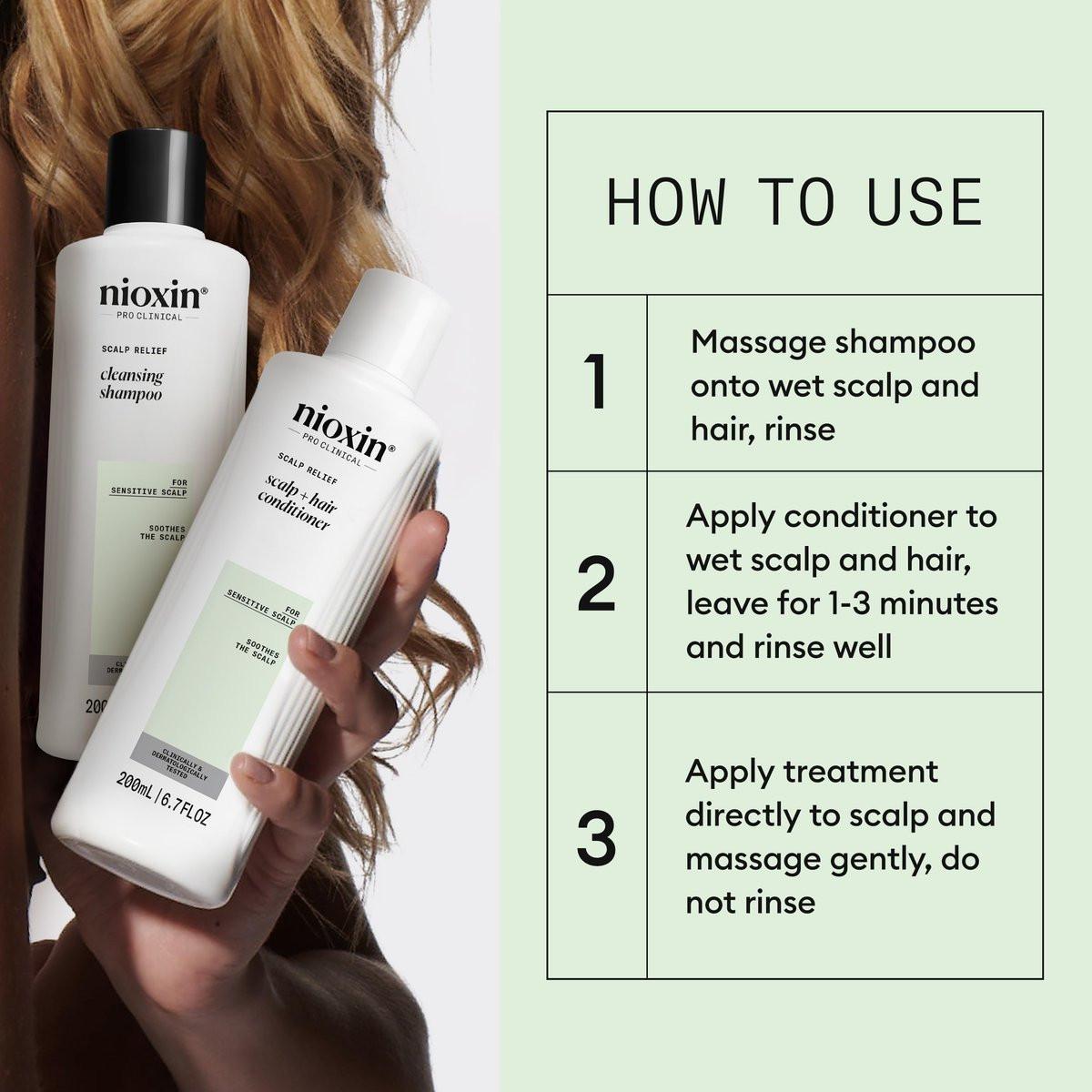 Nioxin Scalp Relief System Kit | Für empfindliche, juckende Kopfhaut | Mit Aloe Vera und Vitamin E | Probiergröße
