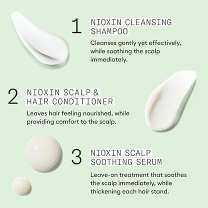 Nioxin Scalp Relief System Kit | Für empfindliche, juckende Kopfhaut | Mit Aloe Vera und Vitamin E | Probiergröße