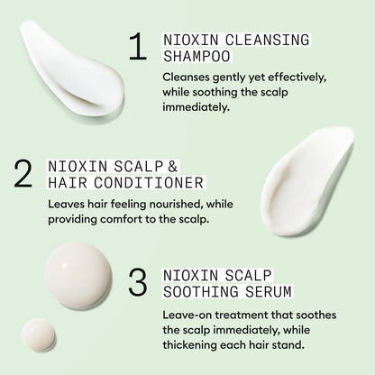 Nioxin Scalp Relief System Kit | Für empfindliche, juckende Kopfhaut | Mit Aloe Vera und Vitamin E | Probiergröße