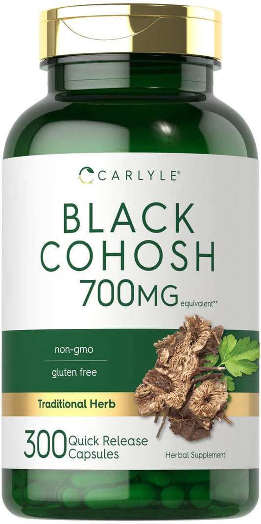 Carlyle Schwarze Schlangenwurzel Kapseln | 300 Stück | Non-GMO und glutenfreie Formel | Nahrungsergänzungsmittel mit Schwarzer Schlangenwurzel Extrakt