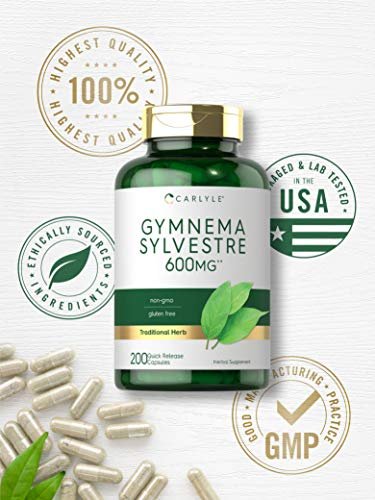 Carlyle Gymnema Sylvestre Kapseln | 200 Stück | Nahrungsergänzungsmittel, Non-GMO & Glutenfrei