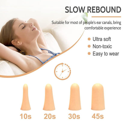 LYSIAN Ultraweiche Schaumstoff-Ohrstöpsel für Schlafen, Lärmunterdrückung - 38dB Rauschunterdrückung für Schnarchen, Arbeit, Schießen (Beige)