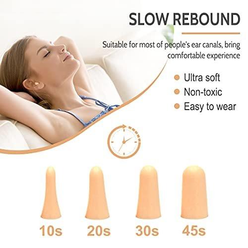 LYSIAN Ultraweiche Schaumstoff-Ohrstöpsel für Schlafen, Lärmunterdrückung - 38dB Rauschunterdrückung für Schnarchen, Arbeit, Schießen (Beige)