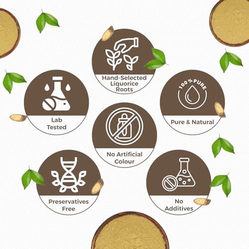 CARMEL ORGANICS Lakritzpulver - 230 g | Kräuterergänzung | Natürlicher Süßstoff und Verdauungshilfe | Nicht-GVO | Ohne Zusatzstoffe