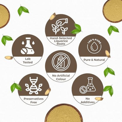 CARMEL ORGANICS Lakritzpulver - 230 g | Kräuterergänzung | Natürlicher Süßstoff und Verdauungshilfe | Nicht-GVO | Ohne Zusatzstoffe
