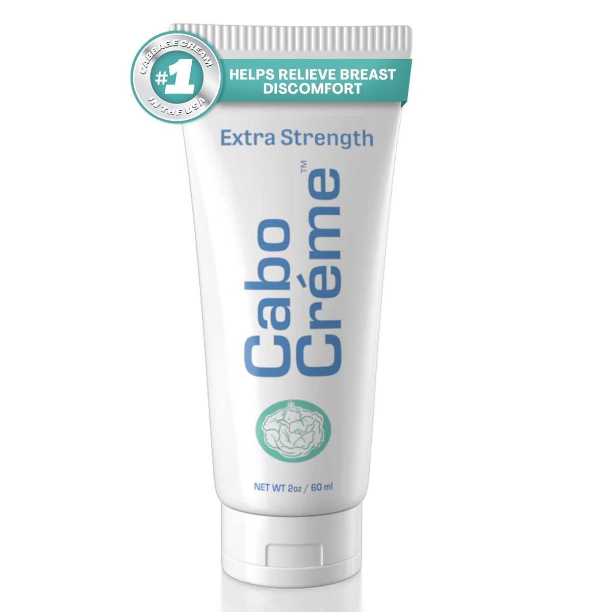 CaboCréme Extra Strength Kohlcreme - 2-fache Stärke zur Linderung von Brustschwellungen und Unterstützung beim Abstillen - Milchstau lösen - von Gynäkologen entwickelt & von stillenden Müttern empfohlen - 57 g