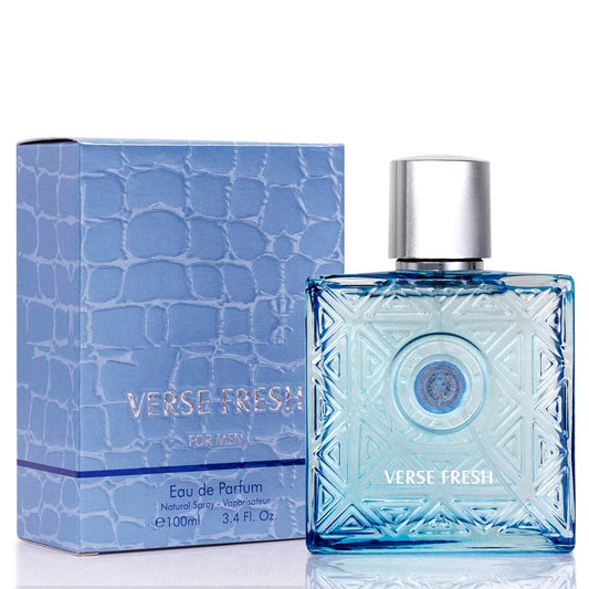 NovoGlow Verse Fresh for Men – 3,4 Fl Oz Eau de Parfum Spray – Lang anhaltender, zitrisch-blumig-holziger Duft für den ganzen Tag – Geschenk für Männer für alle Anlässe
