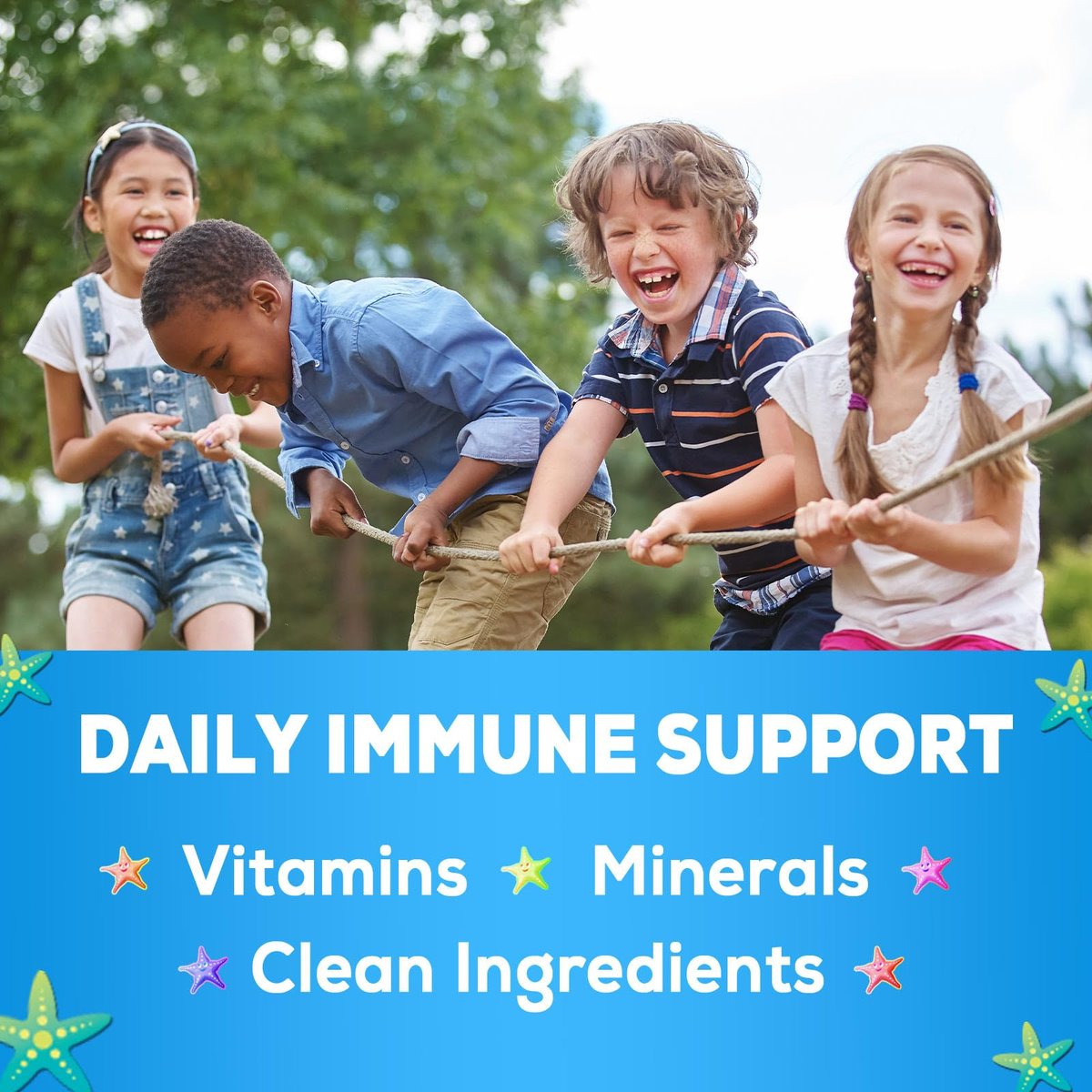 Immununterstützung für Kinder Gummibärchen – Tägliche Vitamine C, Zink & Echinacea für Kinder ab 4 Jahren, natürlicher Beerengeschmack, Non-GMO, glutenfrei & vegan – 90 Gummibärchen