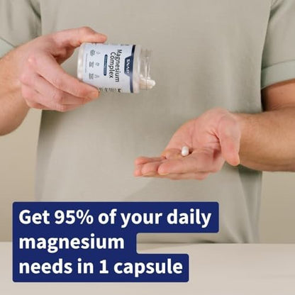 Snap Triple Magnesium Komplex für Frauen & Männer – 400mg, 3-in-1 Magnesium mit Bisglycinat, Citrat & Oxid – Chelatiert für hohe Absorption, 60 vegane Kapseln