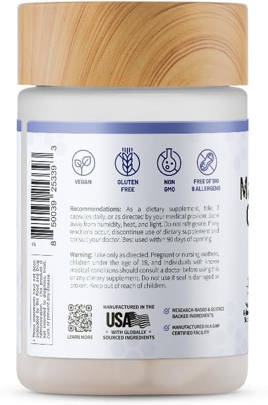 Snap Triple Magnesium Komplex für Frauen & Männer – 400mg, 3-in-1 Magnesium mit Bisglycinat, Citrat & Oxid – Chelatiert für hohe Absorption, 60 vegane Kapseln