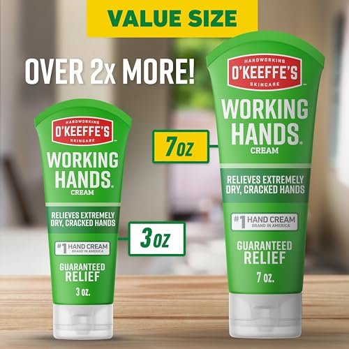 O'Keeffe's Working Hands Handcreme für extrem trockene Hände - 7 oz Tube (2er Pack) - Reparierende Hautpflege für rissige, trockene Hände