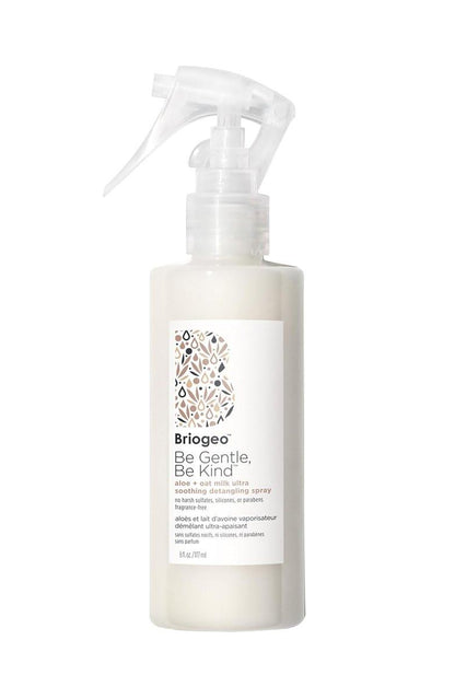 Briogeo Be Gentle, Be Kind Aloe + Oat Milk Ultra Soothing Detangling Spray | Duftfreier Leave-In für empfindliche Kopfhaut & Haar | Silikonfrei | Vegan & Tierversuchsfrei | 177 ml