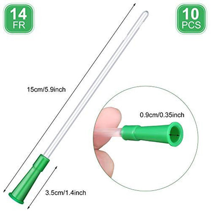 Nuanchu PVC-Ersatzschläuche für Einläufe, 14 FR, 30 Stück, flexibel mit abgerundeten Enden