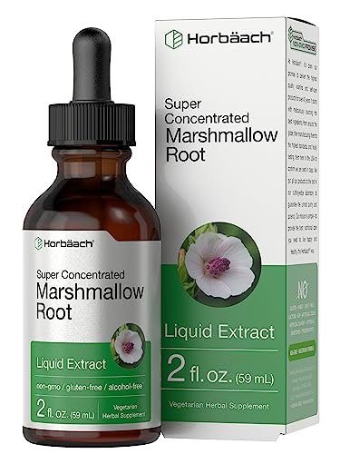 Horbäach Eibischwurzel Extrakt Tinktur | 2 fl oz | Althaea Officinalis Flüssigkeit | Alkoholfrei | Vegetarisch, Nicht-GVO & Glutenfrei