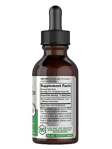 Horbäach Eibischwurzel Extrakt Tinktur | 2 fl oz | Althaea Officinalis Flüssigkeit | Alkoholfrei | Vegetarisch, Nicht-GVO & Glutenfrei