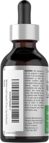 Horbäach Königskerzenblätter Extrakt Tropfen | 60 ml | Alkoholfreie flüssige Tinktur | Vegetarisches, Nicht-GVO & Glutenfreies pflanzliches Nahrungsergänzungsmittel