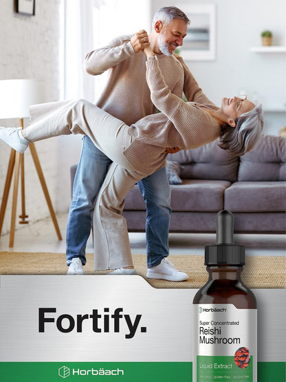 Horbäach Reishi Pilz Extrakt Tinktur | 60 ml | Flüssige Tropfen | Ganoderma Lucidum | Vegan, Alkoholfrei | Nicht-GVO, Glutenfrei Nahrungsergänzungsmittel