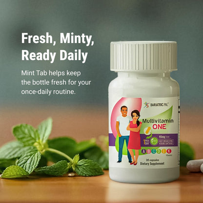 BariatricPal Multivitamin ONE – Tägliches Bariatrisches Multivitamin mit 18 mg Eisen, 30 Kapseln (1 Monatsvorrat)