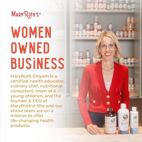 MARYRUTH'S Organics Vitamin D3 + K2 Tropfen | Vegane D3 K2 Kombination für Kinder & Erwachsene | Starke Knochen & Calciumaufnahme | 30 ml (1 Fl Oz)