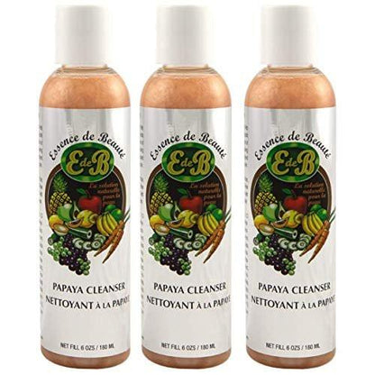 Essence de Beaute Papaya Reiniger 6 oz (3er Pack) – Sanfte Gesichtsreinigung