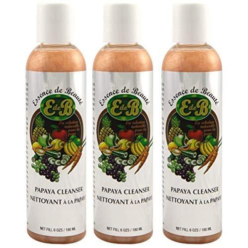 Essence de Beaute Papaya Reiniger 6 oz (3er Pack) – Sanfte Gesichtsreinigung