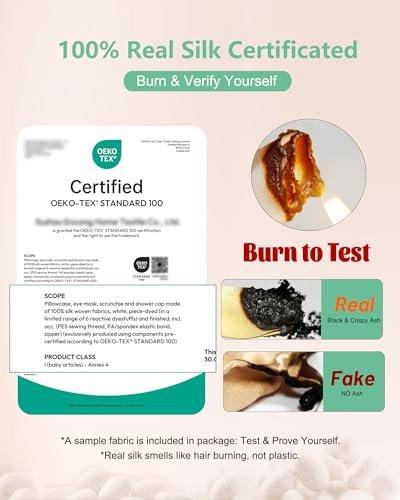 BeeVines 100% Echte Maulbeerseide Schlafmaske 2er-Pack, Reine Seiden-Augenmasken mit verstellbarem Band für erholsamen Schlaf, 100% Lichtblockade, reduziert Schwellungen unter den Augen, Reisegeschenk (Schwarz & Rot)
