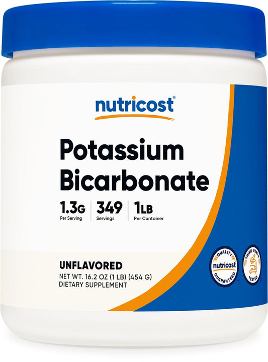 Nutricost Kalium-Bicarbonat Pulver 1 Pfund – Glutenfrei, Nicht-GVO, Mineralergänzung