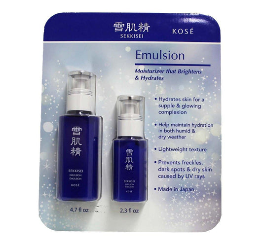SEKKISEI Emulsion 2 Flaschen Set 4,7 oz & 2,3 oz – Feuchtigkeitsspendende Gesichtspflege
