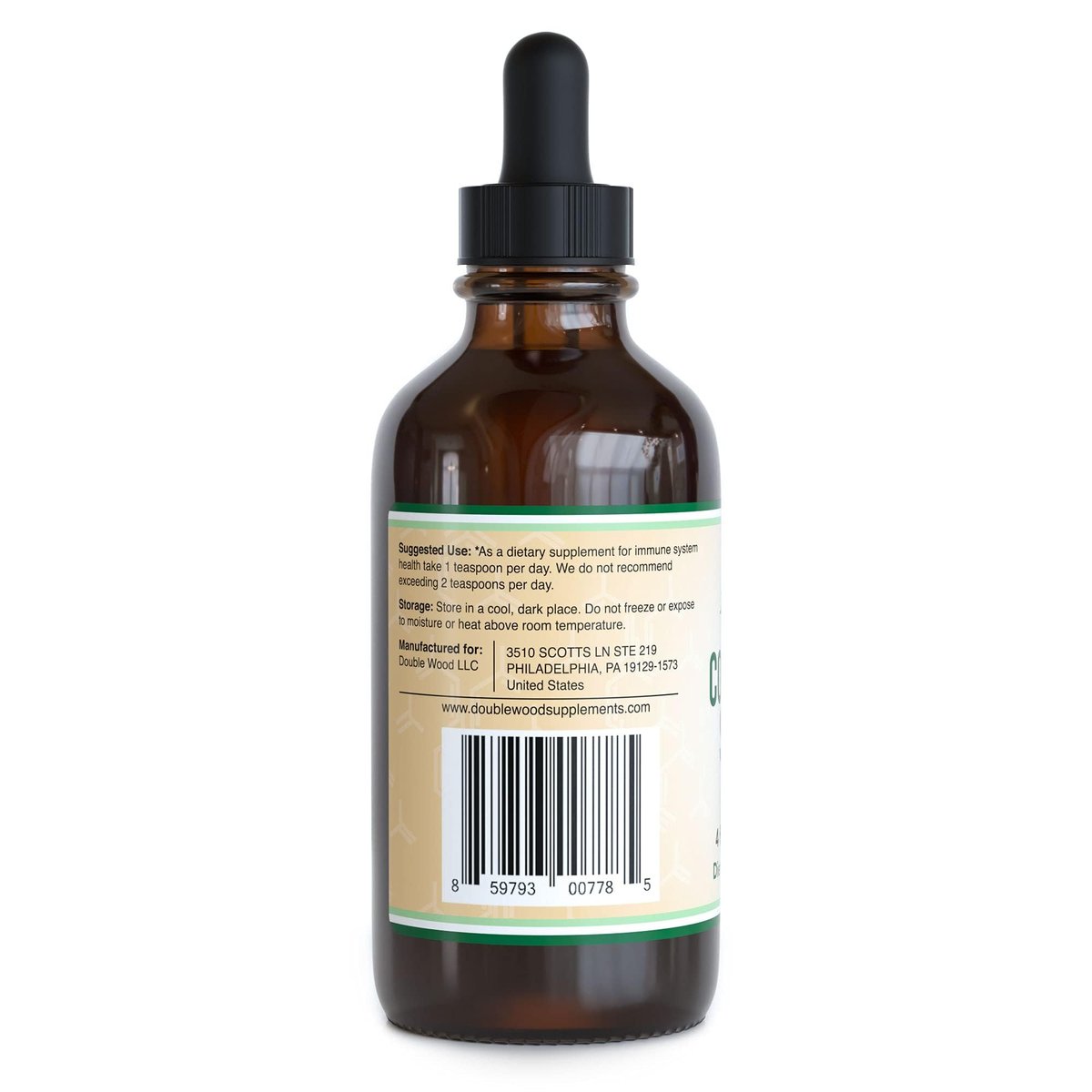 Kolloidales Silber 20 PPM - 118 ml (Plata Coloidal mit Pipette) 99,9% Rein, Glutenfrei, Nicht-GVO von Double Wood Supplements