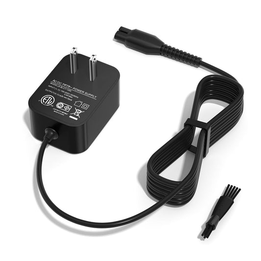 VHBW Ladekabel für Philips Norelco MG3740 & QP2520, 4,3V 70mA Netzteil, 1,8m Ersatzkabel