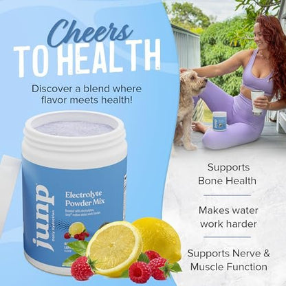 JUNP Elektrolytpulver Ohne Zucker Ohne Kohlenhydrate – Beeren-Limonade Keto Elektrolyt-Getränkemischung – Kalium- & Salz-Hydrationspulver – Null Kalorien Zuckerfreies Elektrolytpulver, 90 Portionen