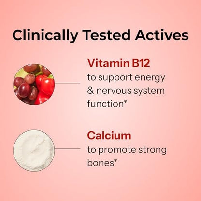 HUM B12 Turbo – Hochdosiertes Vitamin B12 Präparat mit Calcium für tägliche Energie, vegan & glutenfrei, 30 Tabletten