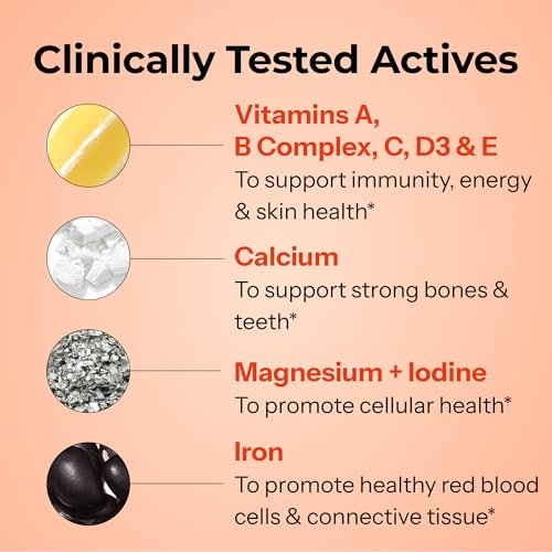 HUM Base Control Multivitamin für Frauen – 22 essentielle Vitamine & Mineralien, Vitamin C, Eisen, Biotin, Zink, B-Komplex, Unterstützung für die Prämenopause, glutenfrei, 30 Kapseln