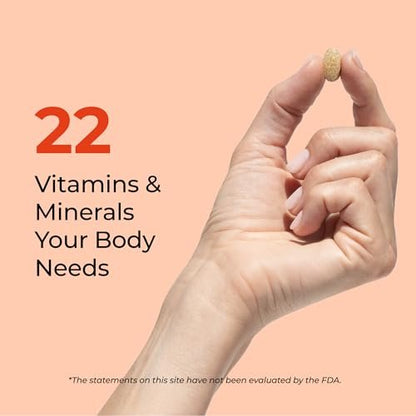 HUM Base Control Multivitamin für Frauen – 22 essentielle Vitamine & Mineralien, Vitamin C, Eisen, Biotin, Zink, B-Komplex, Unterstützung für die Prämenopause, glutenfrei, 30 Kapseln