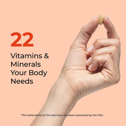 HUM Base Control Multivitamin für Frauen – 22 essentielle Vitamine & Mineralien, Vitamin C, Eisen, Biotin, Zink, B-Komplex, Unterstützung für die Prämenopause, glutenfrei, 30 Kapseln