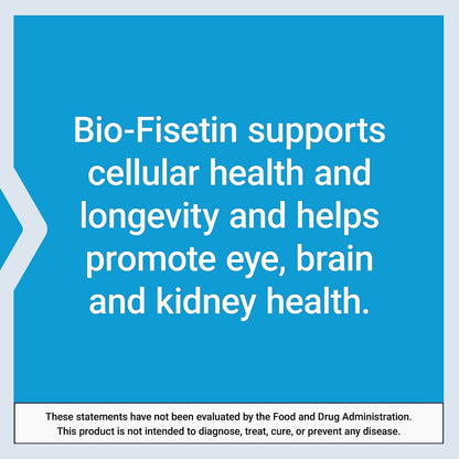 Life Extension Bio-Fisetin – Fisetin mit Galactomannanen aus Bockshornkleesamen für Zellgesundheit, kognitive Gesundheit und Langlebigkeit – glutenfrei, vegetarisch, nicht gentechnisch verändert – 30 Kapseln