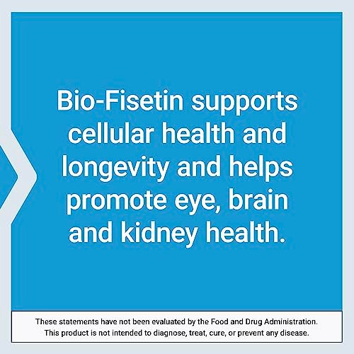 Life Extension Bio-Fisetin – Fisetin mit Galactomannanen aus Bockshornkleesamen für Zellgesundheit, kognitive Gesundheit und Langlebigkeit – glutenfrei, vegetarisch, nicht gentechnisch verändert – 30 Kapseln