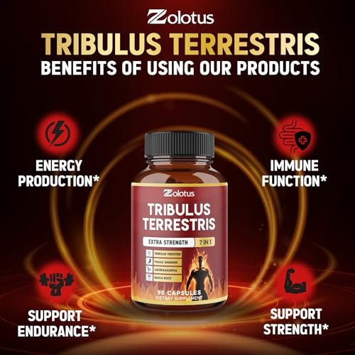 Tribulus Terrestris Kapseln mit Ashwagandha, Panax Ginseng, Sägepalme, Maca, Shilajit – 90 Kapseln – 3 Monate Vorrat