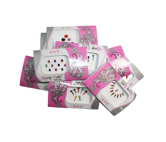IS4A 10er-Pack Bindi für Frauen, Bindi-Schmuck Stirn, Indische Bindi, Bindi-Gesichtsjuwelen mehrfarbige Bindi-Aufkleber