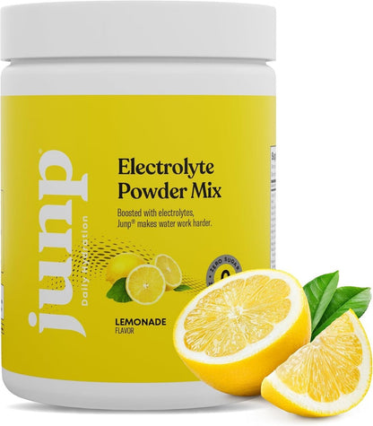 JUNP Elektrolytpulver ohne Zucker und Kohlenhydrate – Zitronenlimonade Keto-Elektrolyt-Getränk – Kalium- und Salzpulver – Null Kalorien, zuckerfrei, koscher, 90 Portionen