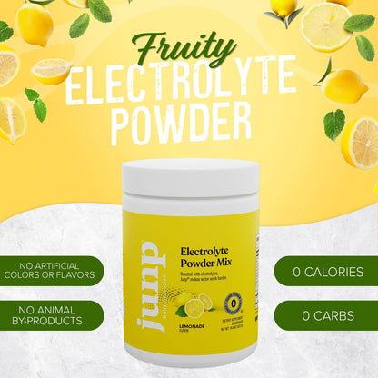 JUNP Elektrolytpulver ohne Zucker und Kohlenhydrate – Zitronenlimonade Keto-Elektrolyt-Getränk – Kalium- und Salzpulver – Null Kalorien, zuckerfrei, koscher, 90 Portionen