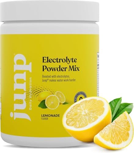 JUNP Elektrolytpulver ohne Zucker und Kohlenhydrate – Zitronenlimonade Keto-Elektrolyt-Getränk – Kalium- und Salzpulver – Null Kalorien, zuckerfrei, koscher, 90 Portionen
