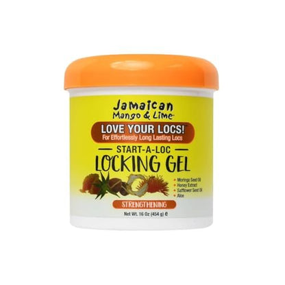 Jamaican Mango & Lime Start-A-Loc Locking Gel – Fester Halt für Locs, Twists, Braids und Retwists – Stärkt das Haar und spendet der Kopfhaut Feuchtigkeit (454 g)