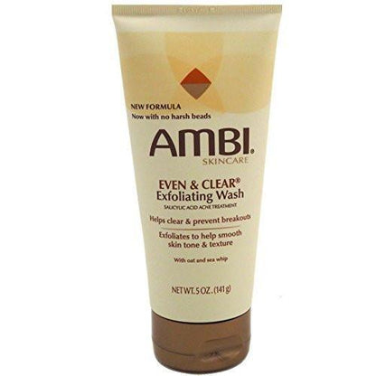 Ambi Even & Clear Peeling-Waschgel 5 oz (2er-Pack) – Für einen ebenmäßigen und klaren Teint