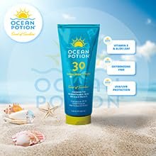 Ocean Potion SPF 30 Sonnenlotion Körper, Breitspektrum UVA/UVB-Schutz mit Aloe und Vitamin E, Wasserbeständige Nicht-Fettende Sonnencreme, 193 ml