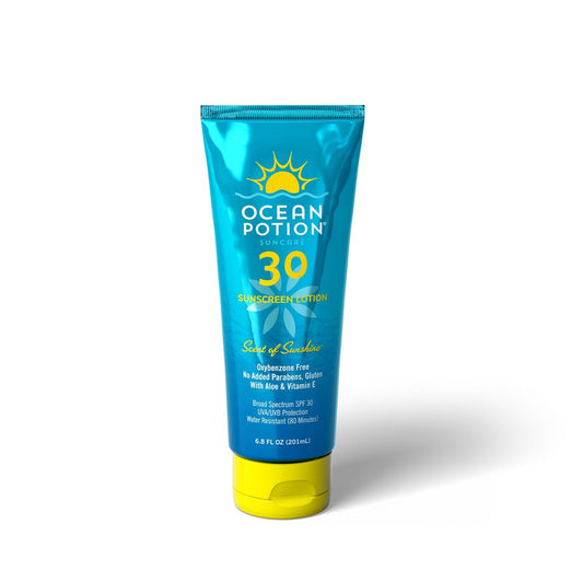 Ocean Potion SPF 30 Sonnenlotion Körper, Breitspektrum UVA/UVB-Schutz mit Aloe und Vitamin E, Wasserbeständige Nicht-Fettende Sonnencreme, 193 ml