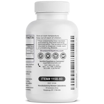 Bronson Holunderbeeren mit Zink & Vitamin C – Dreifacher Immun-Komplex, 60 Kapseln