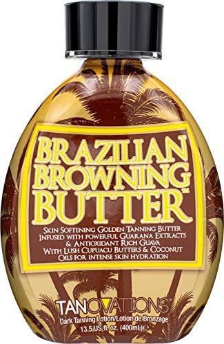 Ed Hardy Brazilian Browning Butter – Hautverjüngende Bräunungsbutter mit Cupuaçu-Butter und Kokosölen für intensive Feuchtigkeitsversorgung, 13,5 oz