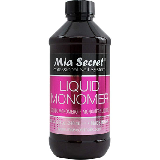 Mia Secret Liquid Monomer 8 oz – Professionelles Acryl-Nagelsystem, MMA-frei, Hergestellt in den USA